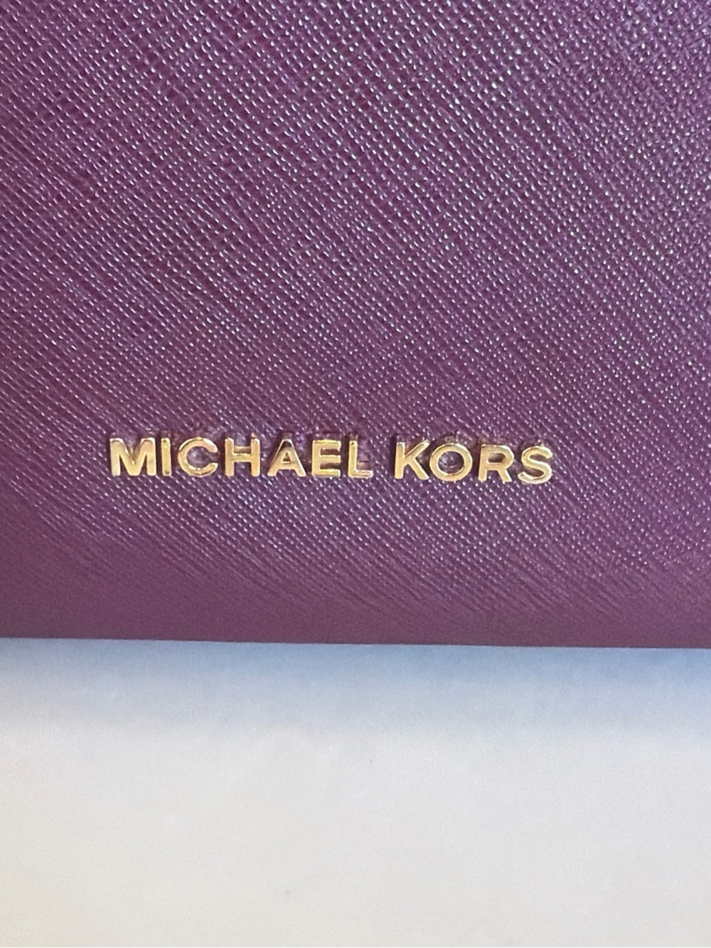 Michael Kors Purple Saffiano Leather Crossbody - Picture 3 of 15